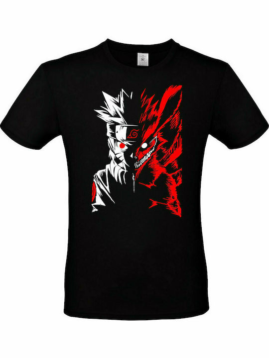 Lux In Tenebris Premium Quality Makó Blouse Naruto Anime Two-Face Printed T-Shirt Black