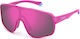 Polaroid Kids Sunglasses Mask with Polarized Pink Lenses
