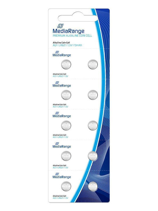 MediaRange Premium Coin Алкални Батерии За часовници LR60 1.5V 10бр