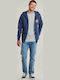 Herren Sweatshirt mit Kapuze Blau