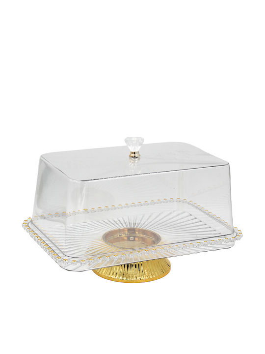 Keskor Cake Stand Gold 33x21.5x19cm