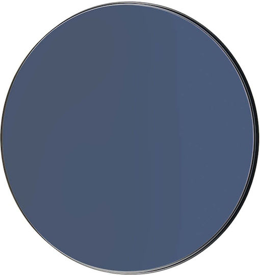 Mirrors & More Britta Wandspiegel mit Schwarz Metallisch Rahmen Durchmesser 80cm 1Stück