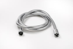 Obus Block Metallic Spiral Shower 175cm Double Winding Heavy Duty Silver