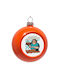 Steves Lava Chicken Ornament suspendat Glob Plastic Portocaliu 8buc