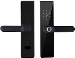 Електронна Ключалка За Врата Свързаност Bluetooth Wi-Fi Черна Електронна Ключалка За Врата Свързаност Bluetooth Wi-Fi Черна