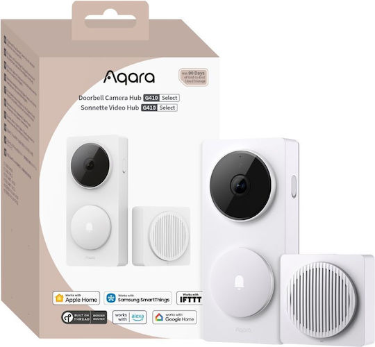 Aqara Wireless Wi-Fi Door Bell Compatible with Alexa Google Home and Apple HomeKit White