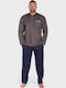 Men's Pyjama Fleece Collection Pocket Gray Cl26109-2-Anthracite