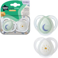 Tommee Tippee Suzete ortodontice Silicon Suzeta Alb pentru 0-6 luni 2buc