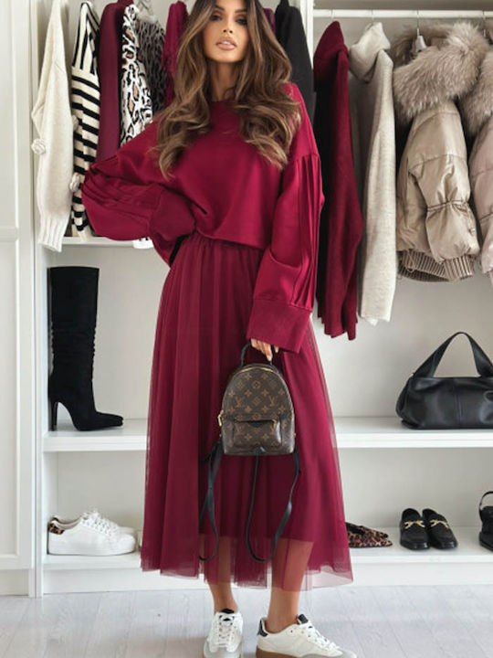 Φούστα Burgundy