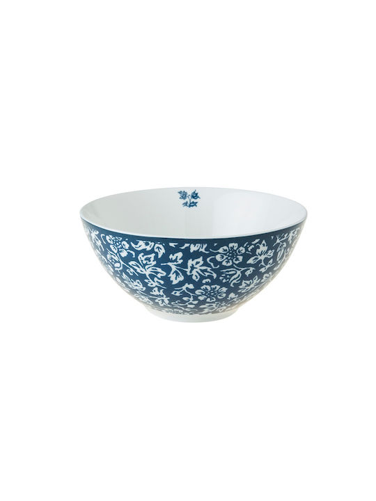 Laura Ashley Fine Bone China Cereal Serving Bowl Round made of Porcelain Sweet Alyssum Blueprint with Diameter 13cm
