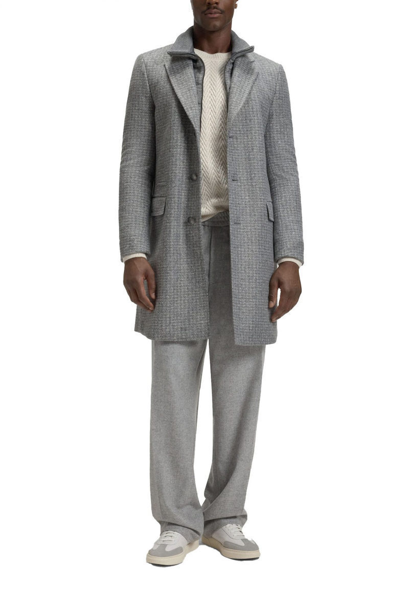 Hugo Boss Ανδρικό Παλτό Γκρι 1027534-041