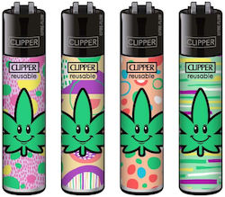 Clipper Happy Leaf Flame Lighter (Various Designs)