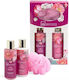 IDC Institute Scented Stories Rose Skin Care Set for Body Cleaning 3pcs