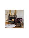 Round Side Table Glass Leopard M40xD40cm