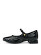 Patent Leather Black/Lu Heels with Strap