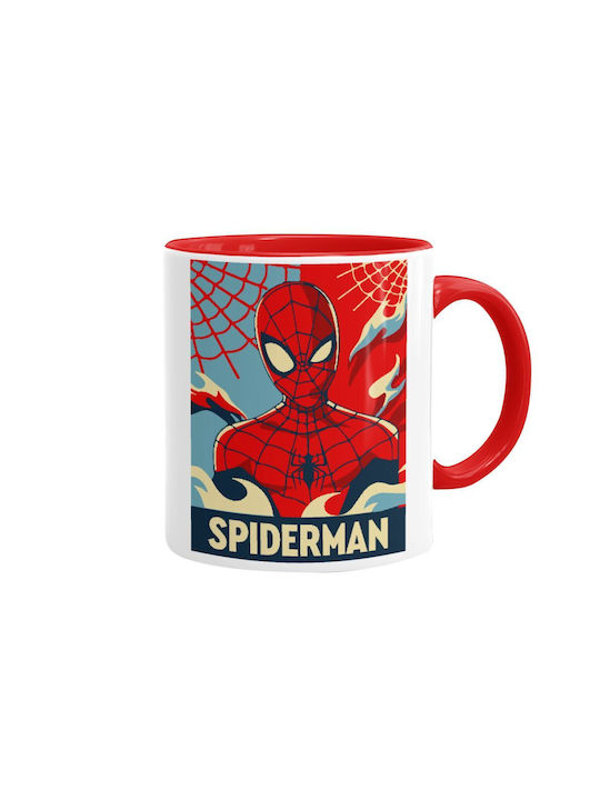 Koupakoupa Spiderman Kid Becher Keramik Rot 330ml