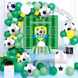 Zusammensetzung mit 59 Luftballons Fußball mit LEDs Zusammensetzung mit 59 Luftballons Fußball mit LEDs