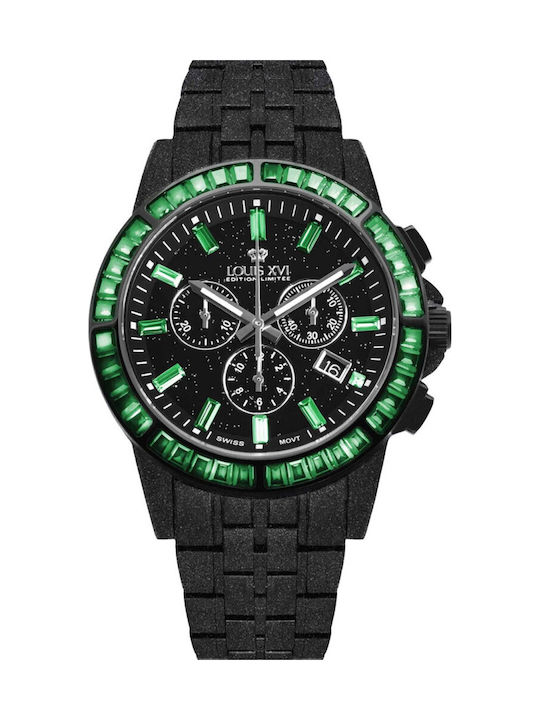 Louis XVI Men's Watch 43mm Battery with Black Metal Bracelet