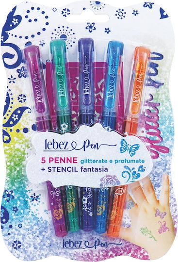 Lebez Gel Pens Set of Various Colors 5 Pieces