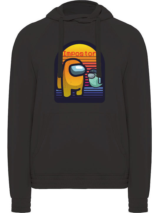 Lux In Tenebris Premium Kapuzenpulli – Kapuzenpulli mit Taschen und Logo Among Us Impostor