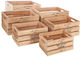 Natural Decorative Crate Garden Wooden 6pcs 140494
