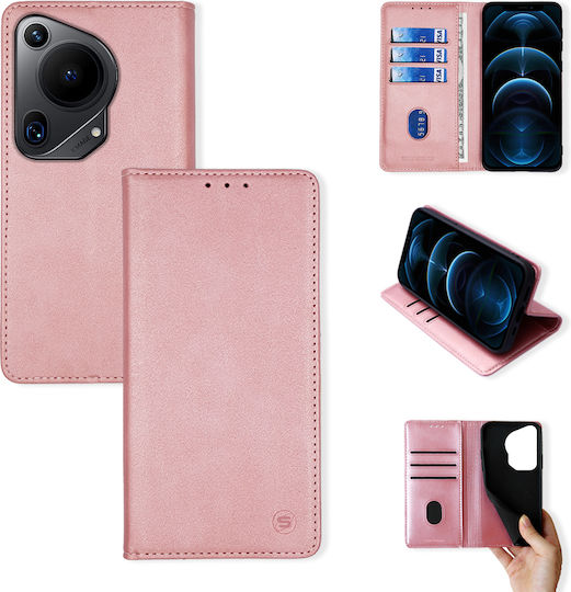 Vintage Magnet Wallet Sonique Huawei Pura 70 Ultra Rose Gold Mobile Phone Case Wallet