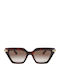 Bvlgari Damen Sonnenbrille mit Braun Schildkröte Kunststoff Gestell und Braun Verlaufsfarbe Linse