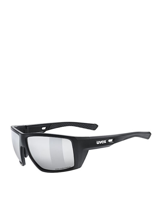Uvex Men's Sunglasses with Black Horn-Rimmed Fr...