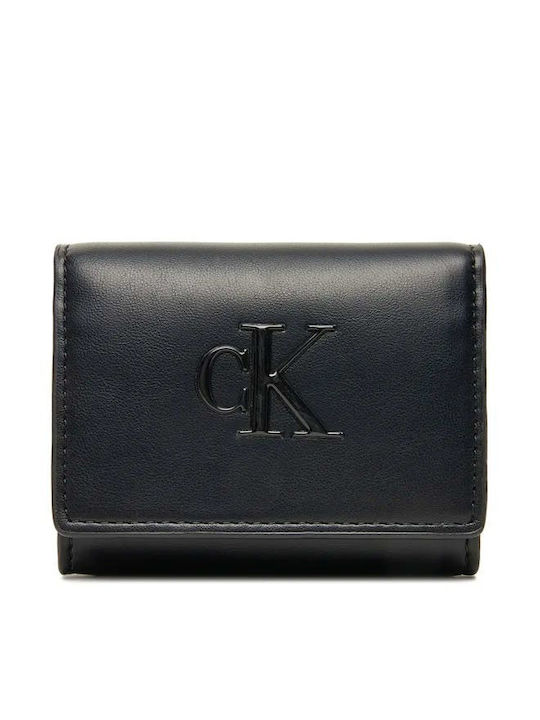 Calvin Klein Raised Ck Medium Groß Damen Geldbörse Klassisch mit RFID Schwarz Calvin Klein Raised Ck Medium Groß Damen Geldbörse Klassisch mit RFID Schwarz