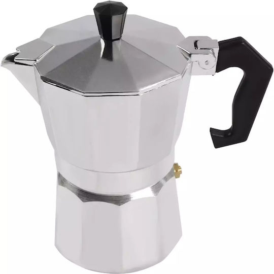 Cafetieră Electrică Pentru Plită Espresso 3 Căni 500W Argintie