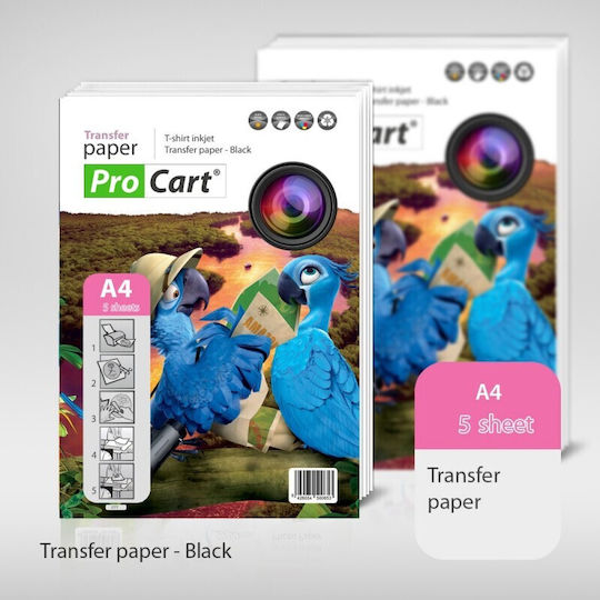 A4 Thermal Transfer Paper Black T-shirts