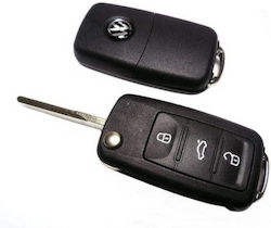 Carcasă cheie auto cu lamă Pliabil cu 3 butoane pentru VW / Scaun / Skoda Carcasă cheie auto cu lamă Pliabil cu 3 butoane pentru VW / Scaun / Skoda