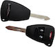 Foldable Car Key Shell with Blade with 3 Buttons for Chrysler