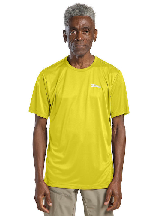 Short Sleeve Athletic Blouse Yellow