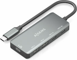 Aisens Hub USB 4 Porturi (USB-C) + LAN A109-0946