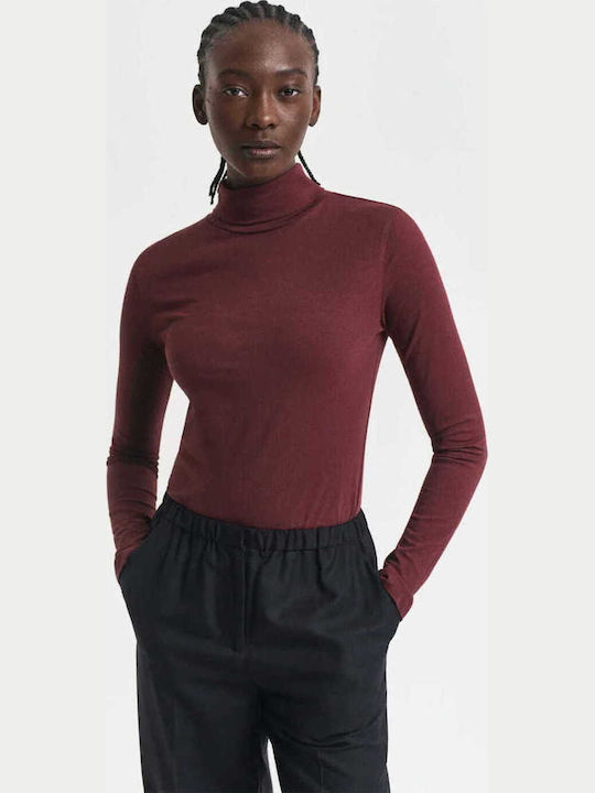 Gant Damen Bluse Baumwolle Rollkragenpullover B...
