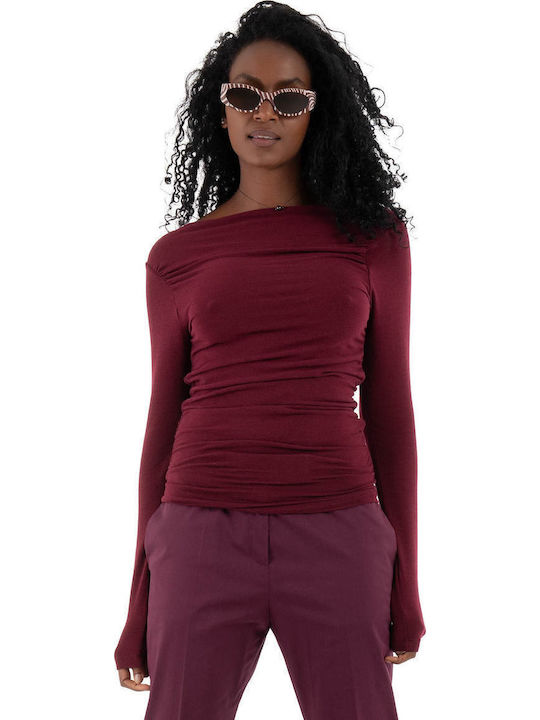 Only Glamour Μπλούζα Bordeaux