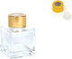 Sticlă Mică Din Sticlă Aromă De Cameră Pătrată Capac Auriu 100ml