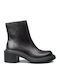 Pix Leder Stiefeletten Damen Schwarz