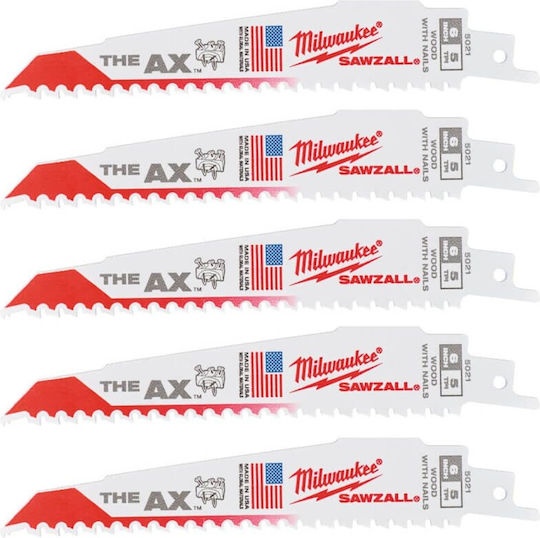 Milwaukee 48475027 Jig Saw Blades Ax 300x5 Set 5 Pieces Mw