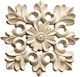 Carved Solid Wood Rosette Flower 8cm