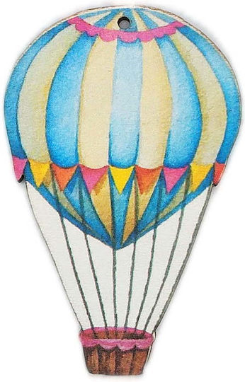 Wooden Decoration Balloon Print 70mm 1pcs 14-03