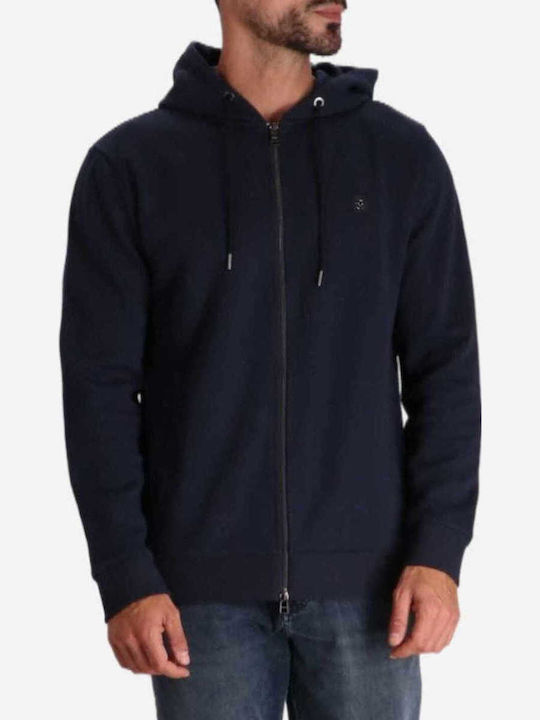 Boss Ζακέτα με Κουκούλα Navy Μπλε