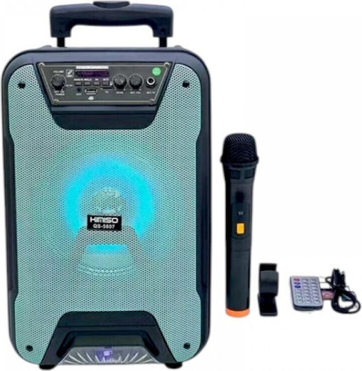 Kimiso Karaoke Lautsprecher mit Kabellosem Mikrofon QS-5807 813072 Blau