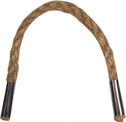Șiret Natural Maro 9mm X 21cm Cu Vârfuri Metalice