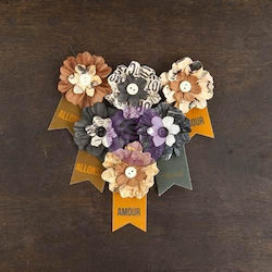 Papier Handgemachte Blumen Etiketten Scrapberry's