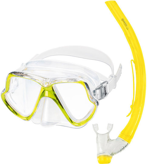 Mares Silicone Diving Mask with Snorkel Combo Zephir Yellow