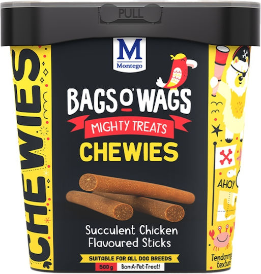Chewies Dog Stick Treats Medium & Large Breeds with Chicken, Wheat, Poultry and Meat 500gr