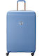 Delsey Freestyle Μεγάλη Βαλίτσα Ταξιδίου Σκληρή Blue με 4 Ρόδες Ύψους 76εκ.