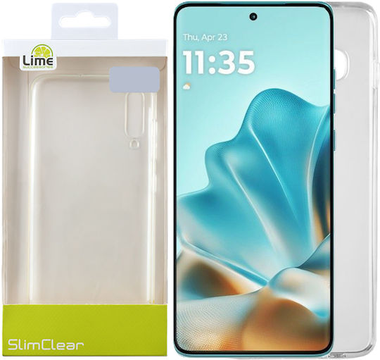 Lime Umschlag Rückseite Silikon Transparent (Motorola Edge 60 Fusion)